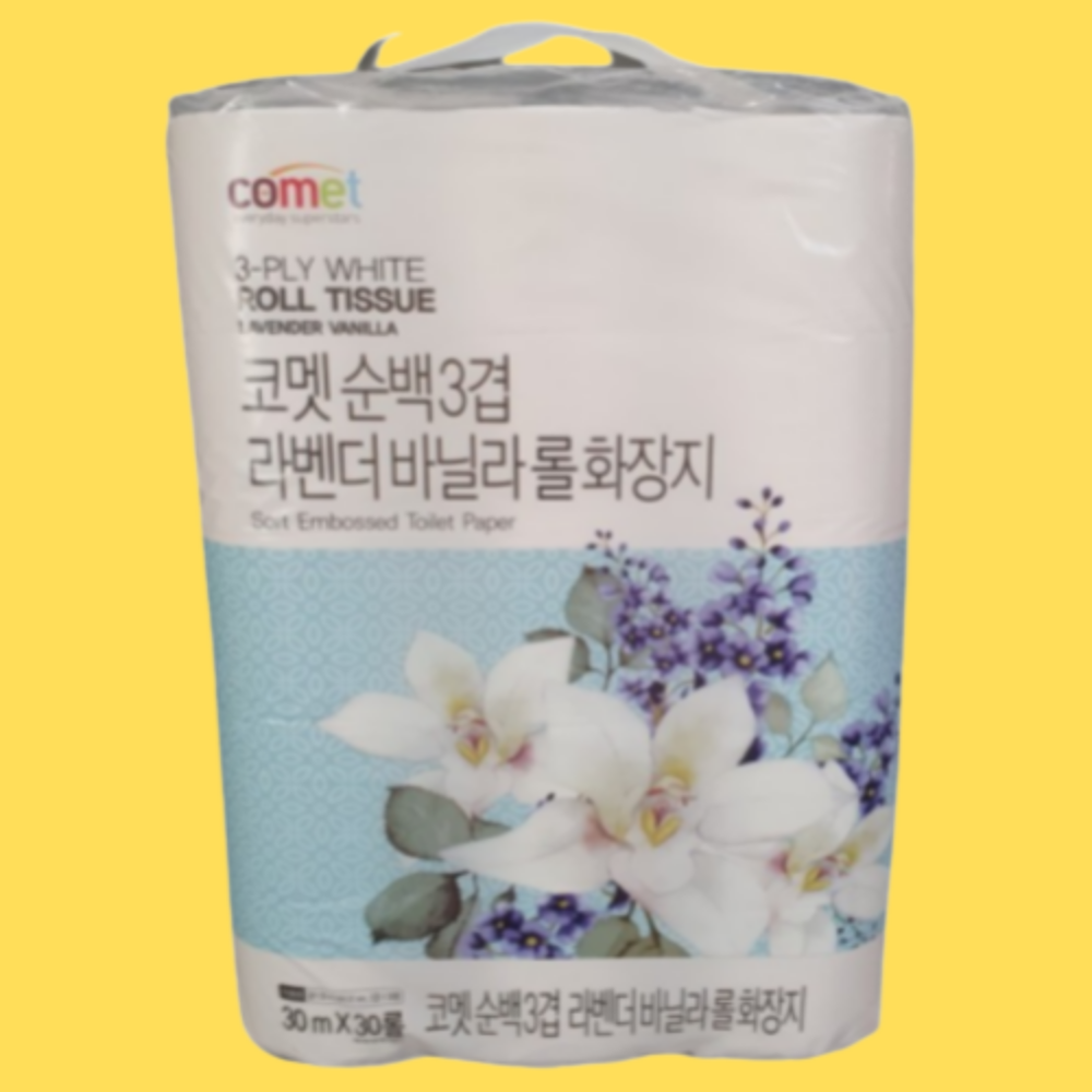 코멧 순백 3겹 라벤더 바닐라 롤화장지 이미지 6
