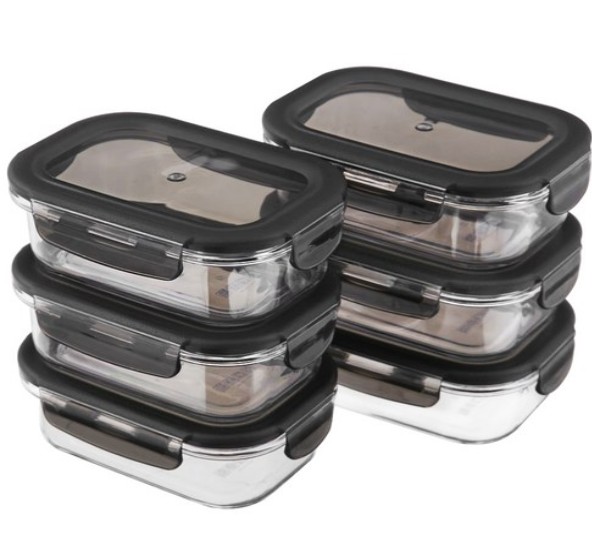 코멧 국내생산 BPA FREE 클리어 직사각 밀폐용기, 4개, 600ml 이미지 2